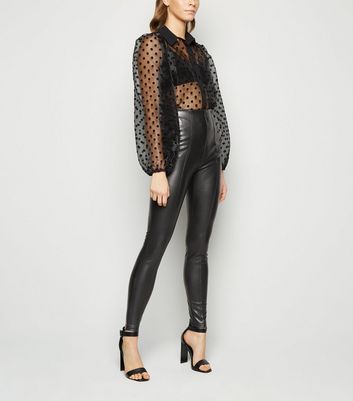 new look faux leather leggings