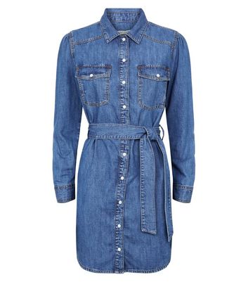 new look petite denim dress