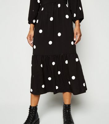 newlook polka dot dress