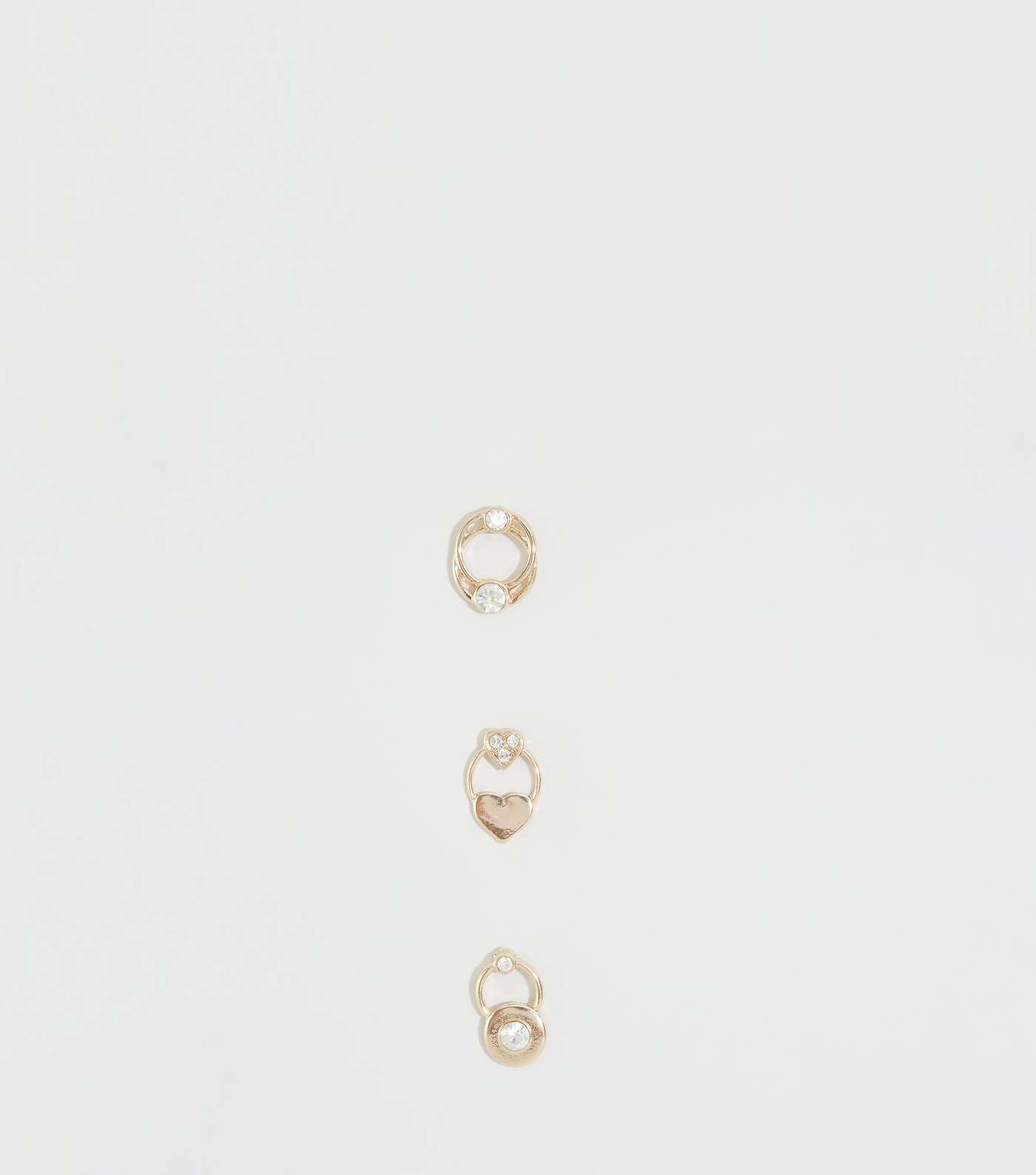 Gold Diamanté Mini Door Knocker Earrings