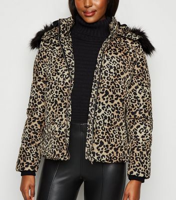 Leopard print down on sale jacket