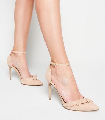 Nude on sale frill heels