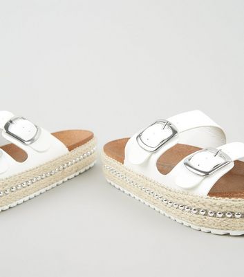 New look white flatforms online