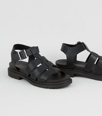 womens chunky black sandals