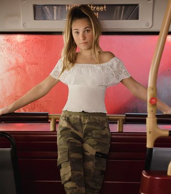 new look girls camo trousers