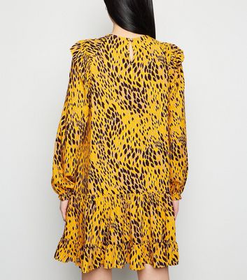 animal print yellow dress