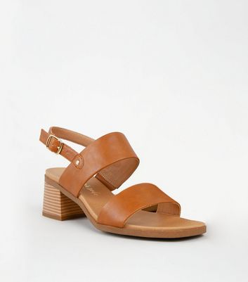 Tan low heel on sale sandals