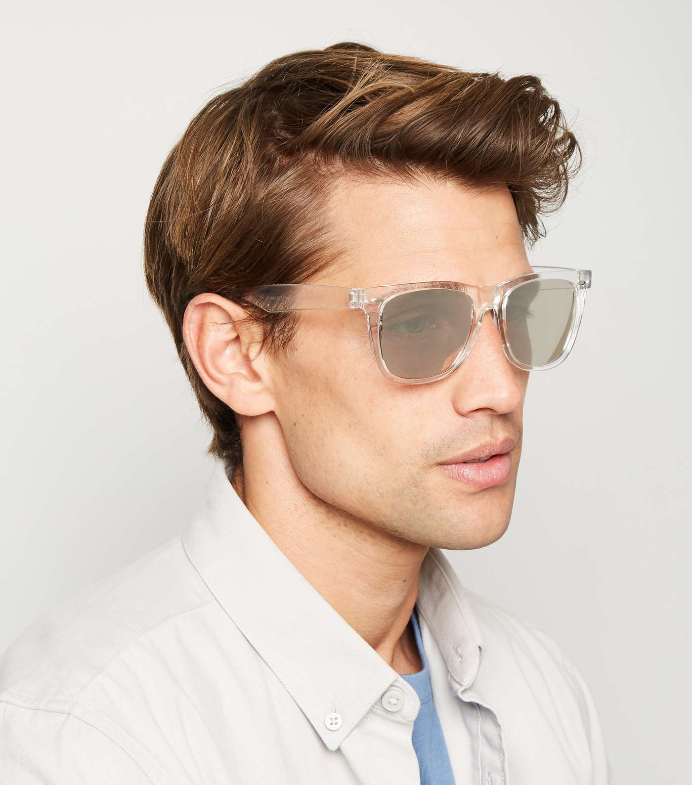 Clear Matte Tinted Sunglasses Image 2