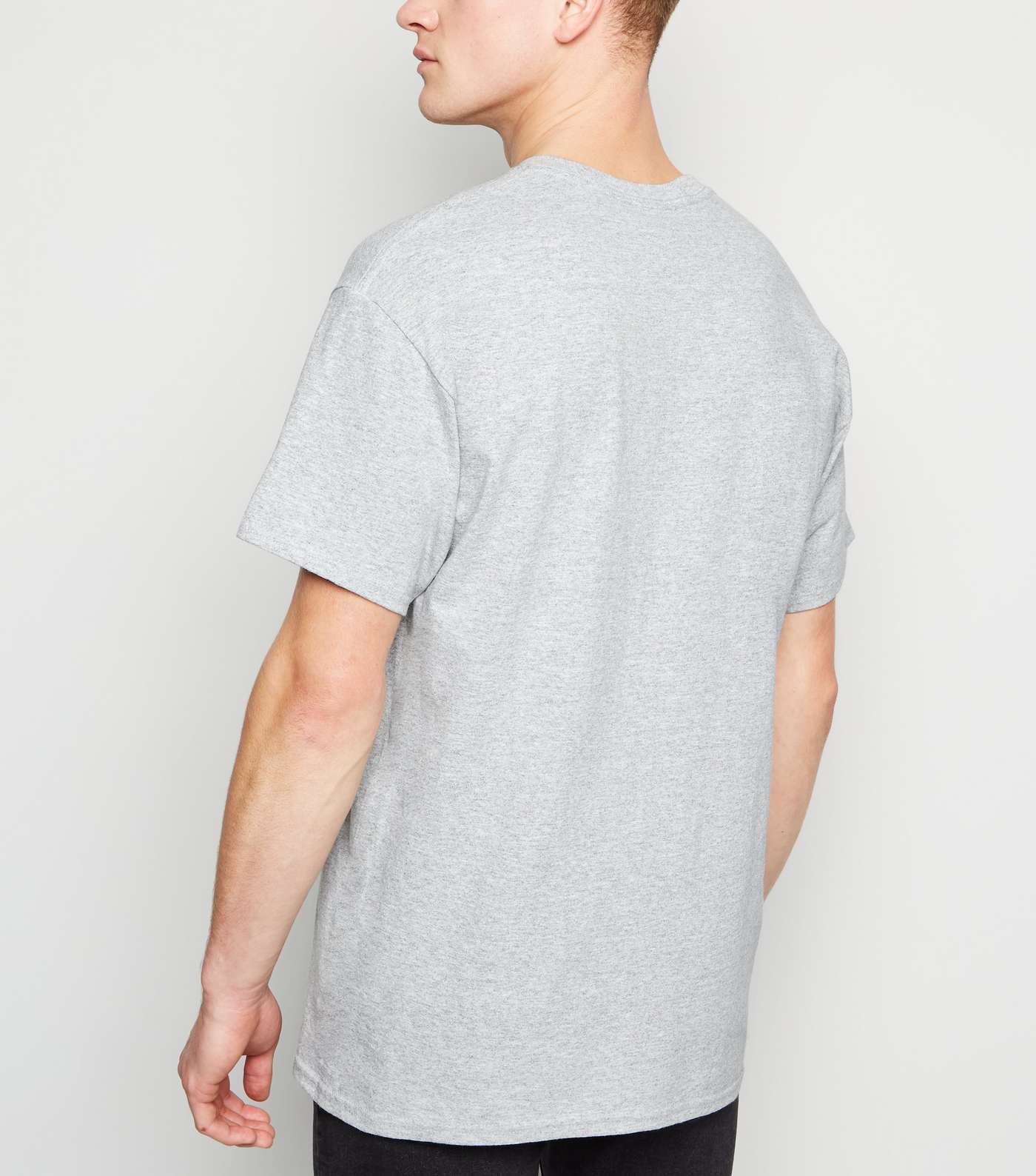 Grey Oversized Copenhagen Slogan T-Shirt Image 3