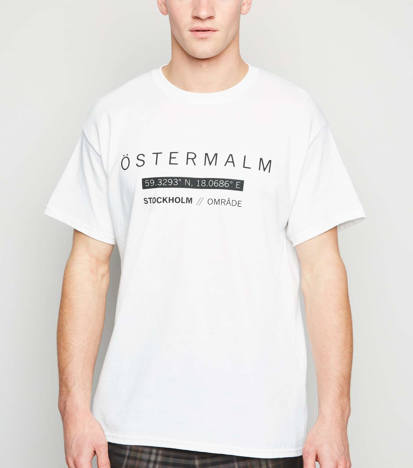 White Oversized Ostermalm Slogan T-Shirt