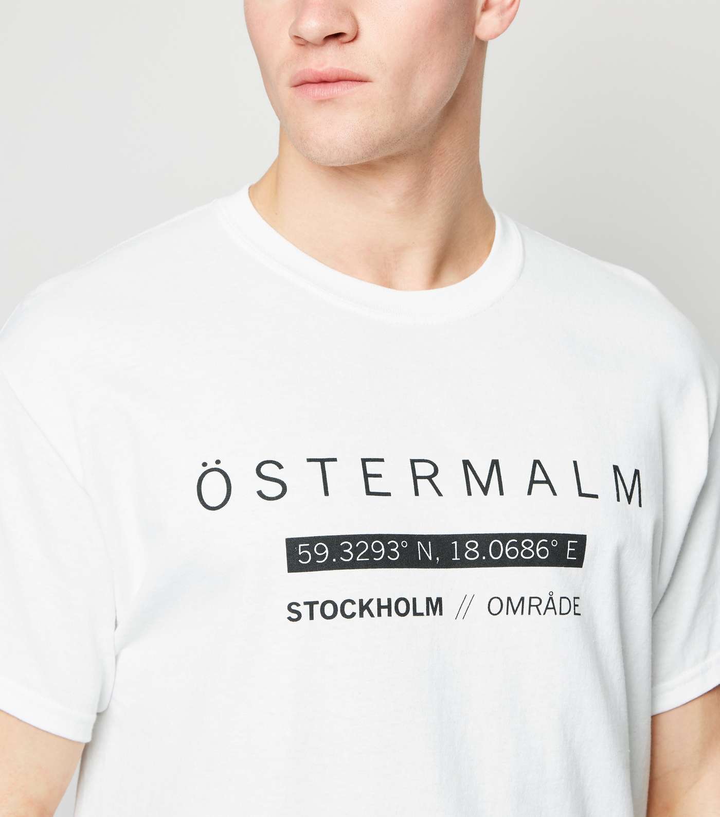 White Oversized Ostermalm Slogan T-Shirt Image 5