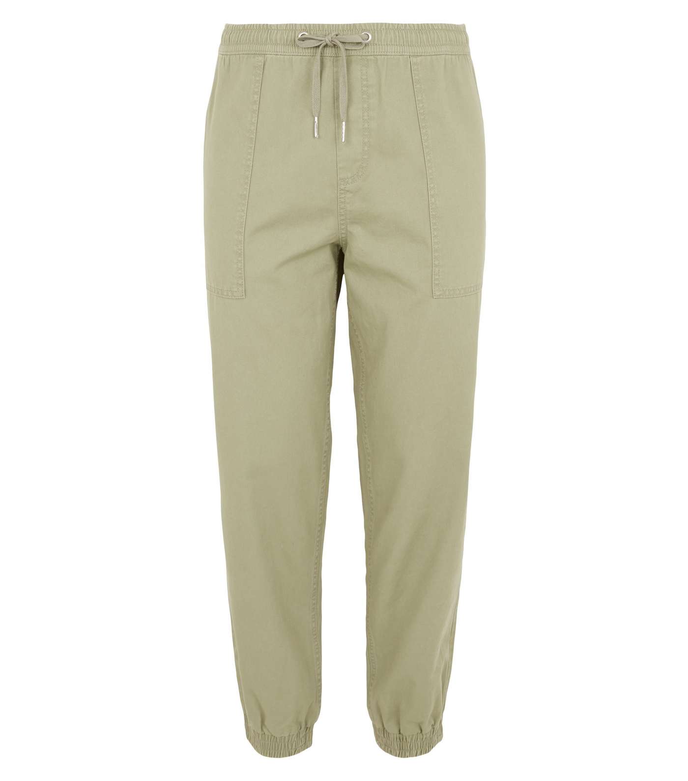 Olive Cuffed Cargo Trousers Image 4
