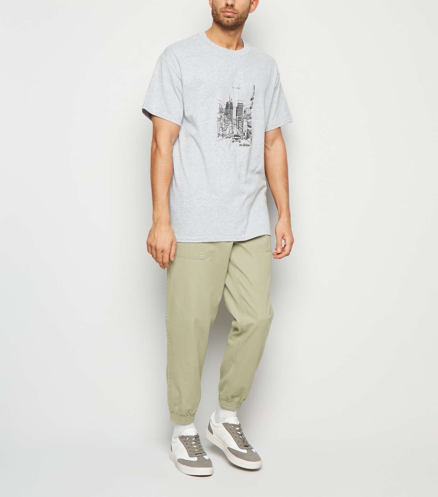 Olive Cuffed Cargo Trousers Image 2