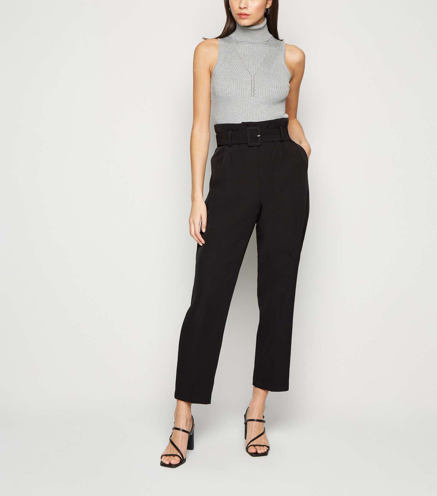 NA-KD Black Belted Trousers