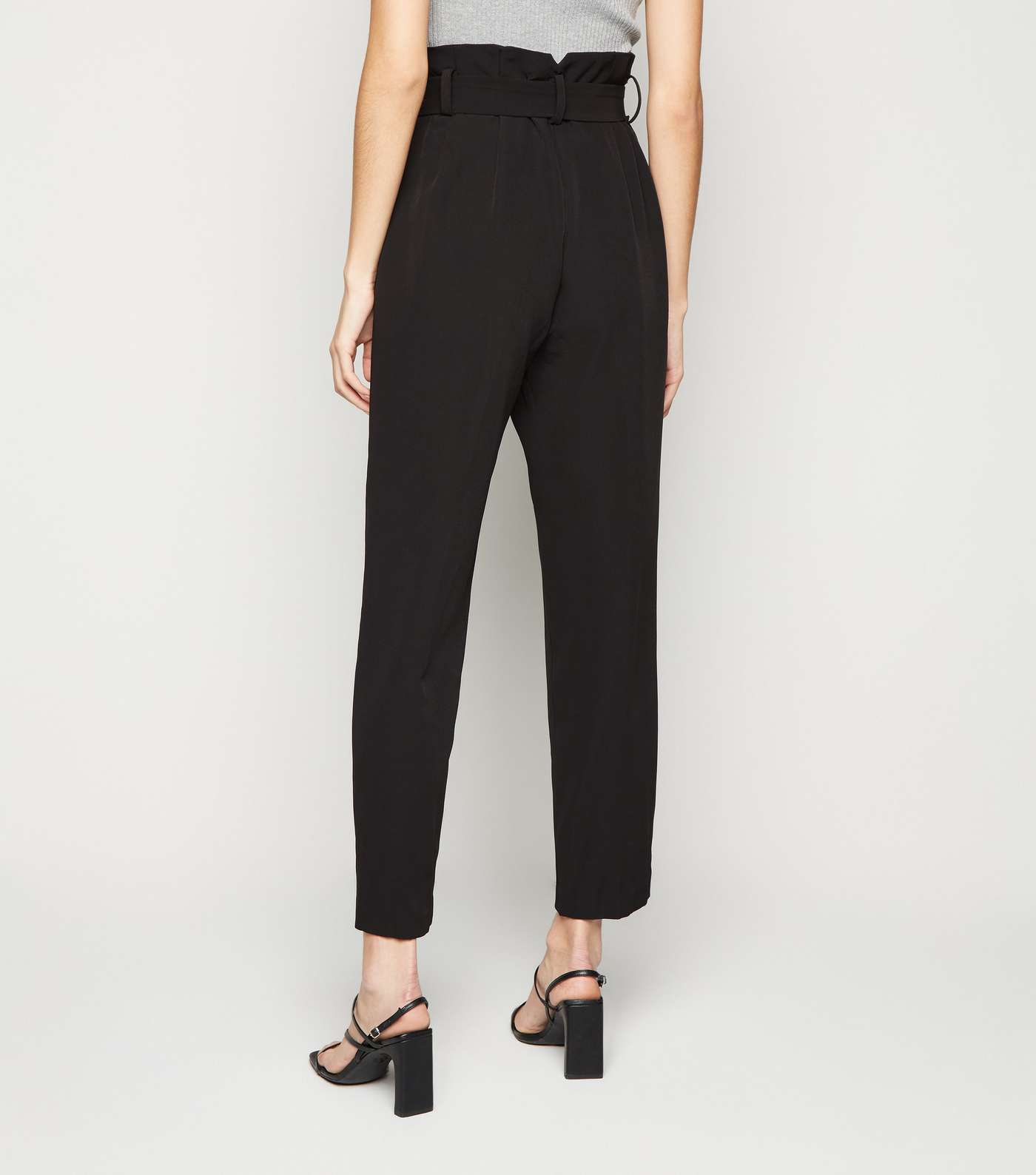 NA-KD Black Belted Trousers Image 3