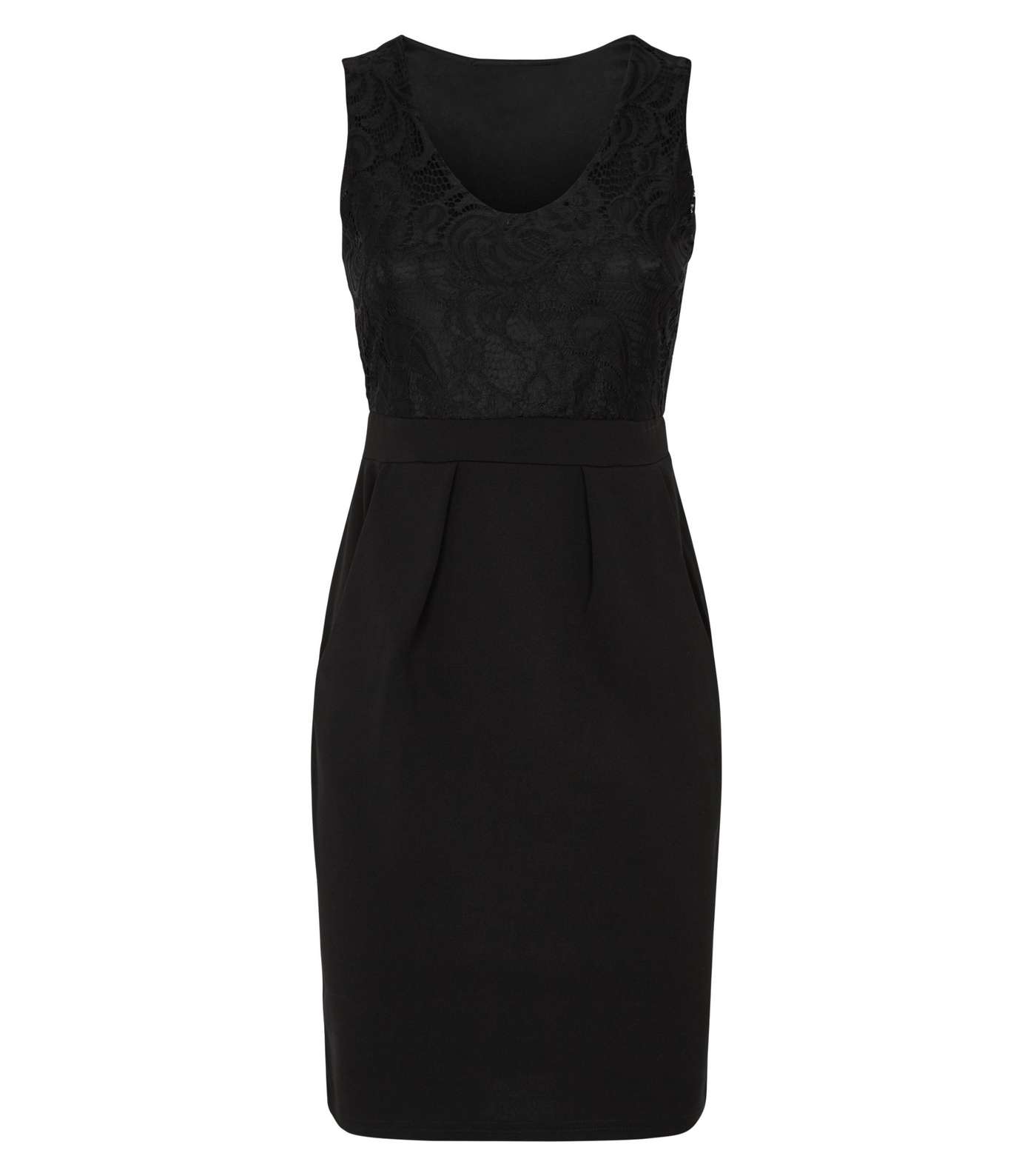Mela Black Lace Top Mini Bodycon Dress Image 4