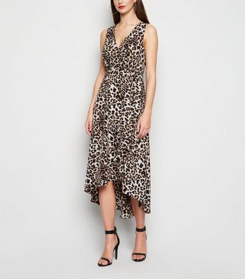 robe mi longue leopard