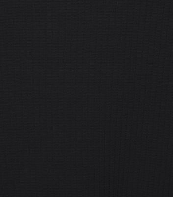 Image of Black Textured Grid Oversized T-Shirt New Look