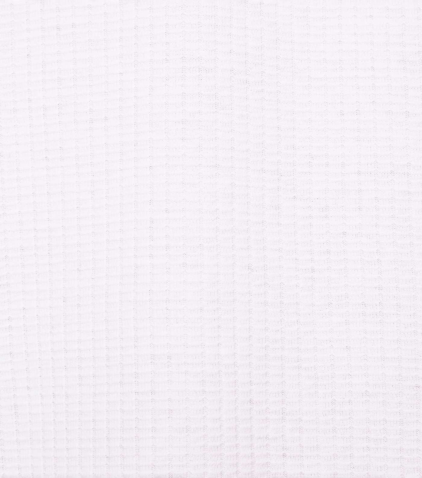 White Textured Grid Oversized T-Shirt Image 5