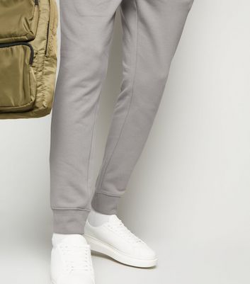 Image of Pale Grey Cuffed Joggers New Look