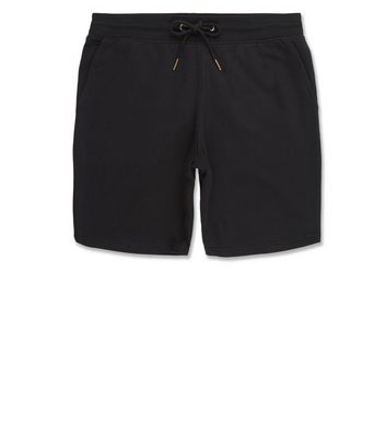 Black Plain Jersey Shorts