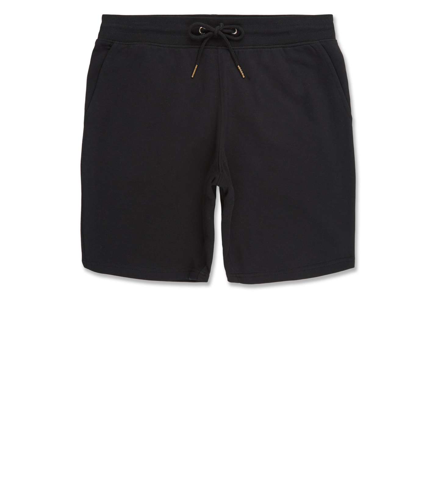 Black Plain Jersey Shorts Image 5
