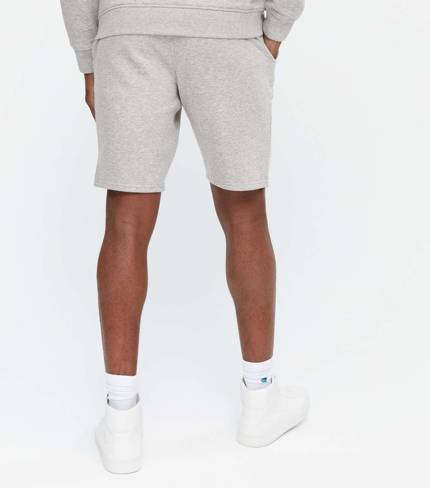 Grey Marl Jersey Shorts Image 4