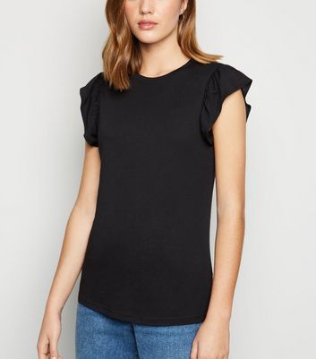 black cap sleeve shirt