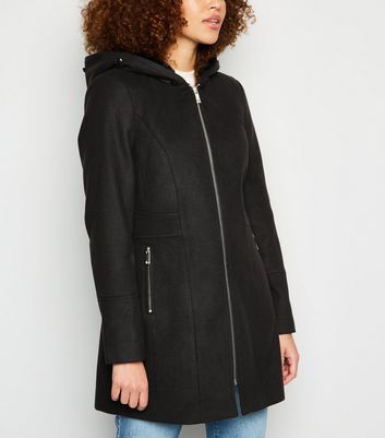 black zip coat