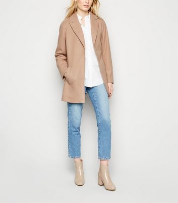 camel revere collar long coat