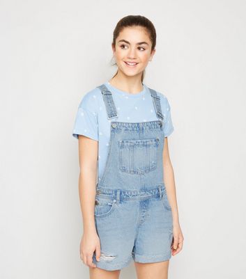 denim short dungarees girl