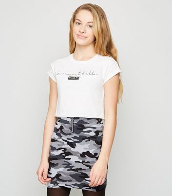 new look camouflage skirt