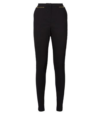 tall black slim leg trousers