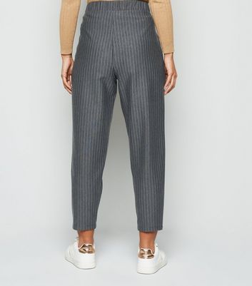 Topshop pinstripe smart trackies in chocolate | ASOS