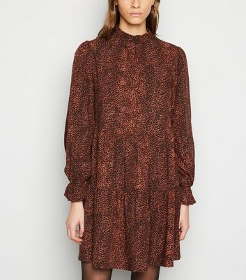 rust smock dress