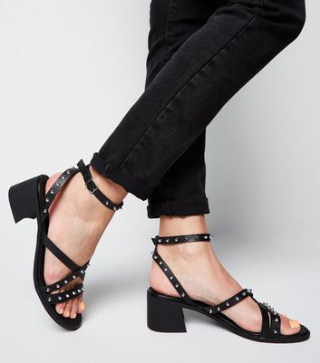 black strappy sandals new look