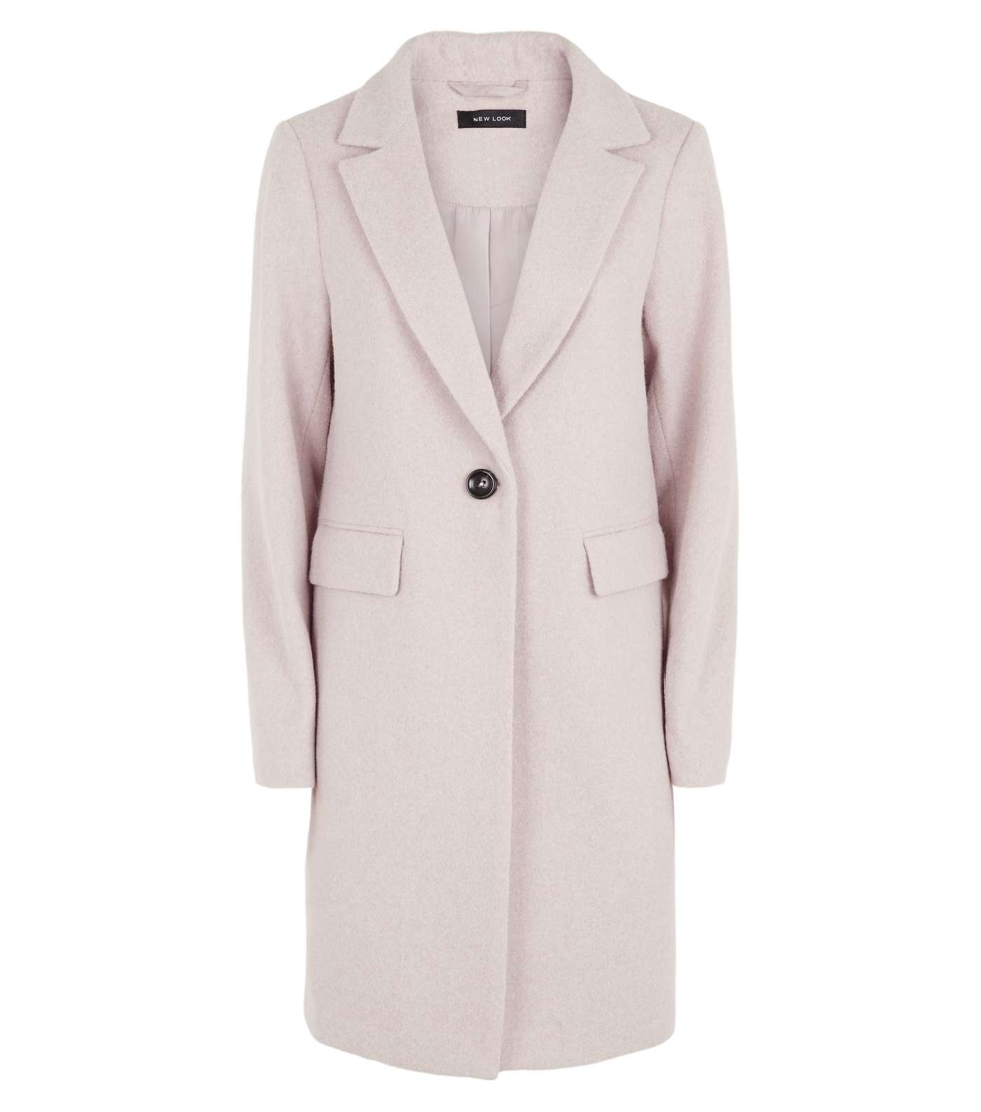 Pink Revere Collar Longline Coat  Image 4