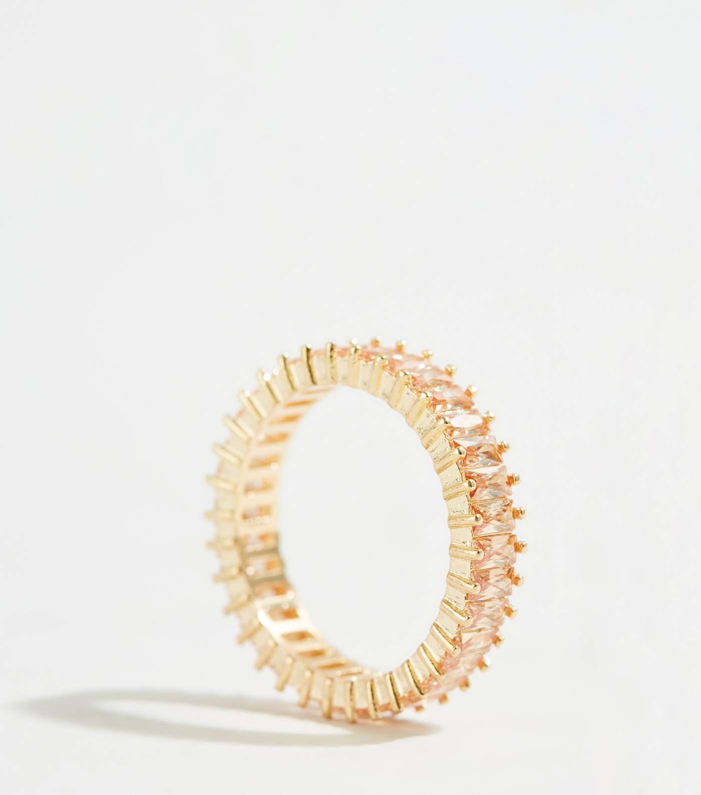 Gold Square Cubic Zirconia Ring Image 2