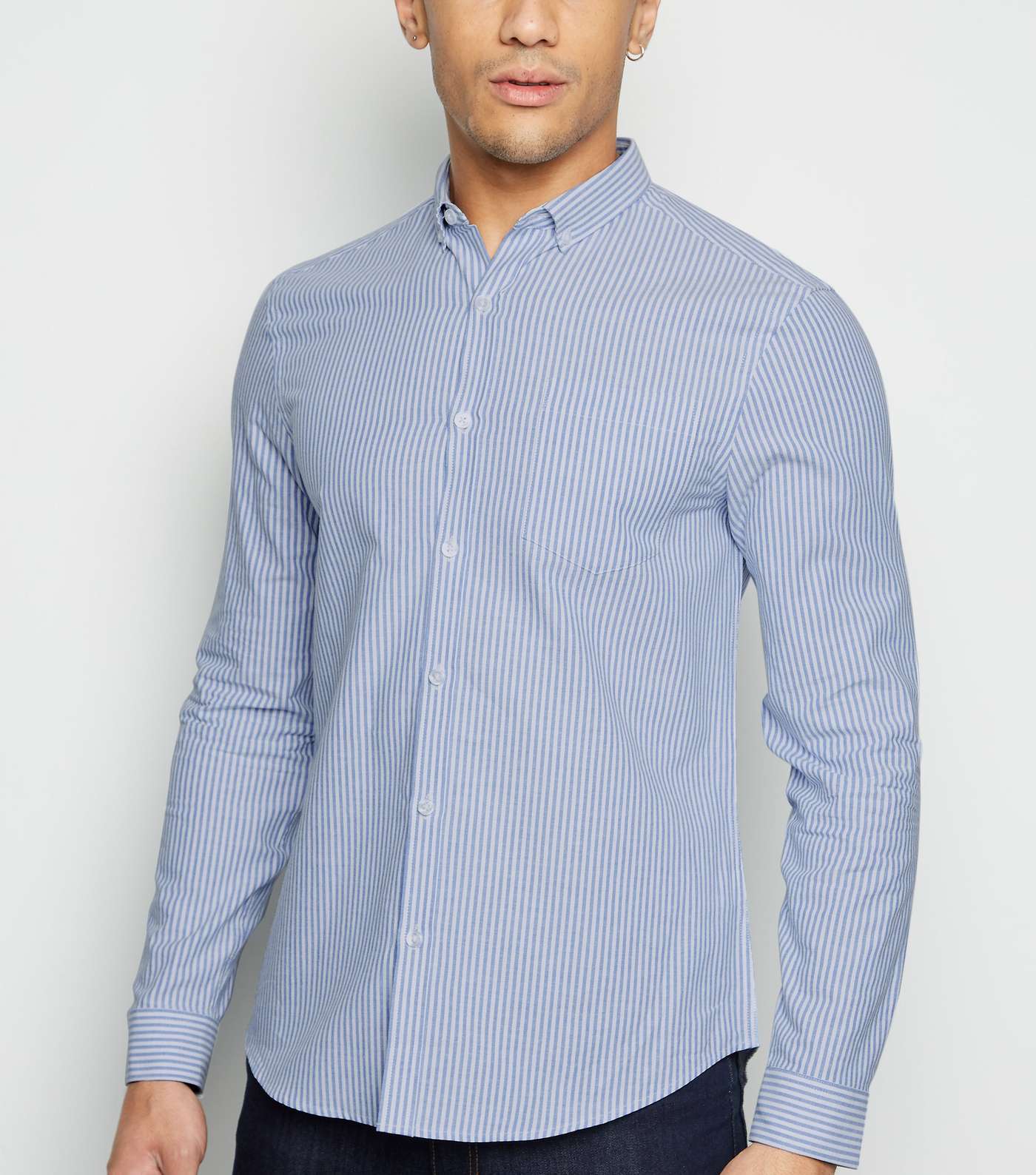Pale Blue Stripe Long Sleeve Shirt
