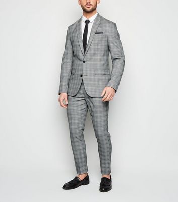 grey check suit mens