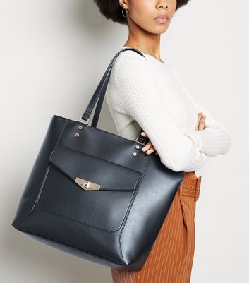 leather look tote bag