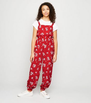 new look jumpsuit red