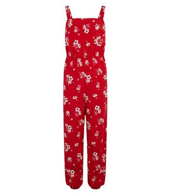 girls red jumpsuit
