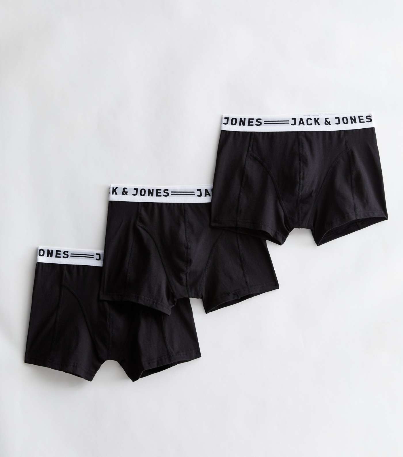 Jack & Jones 3 Pack Black Logo Boxers Image 2