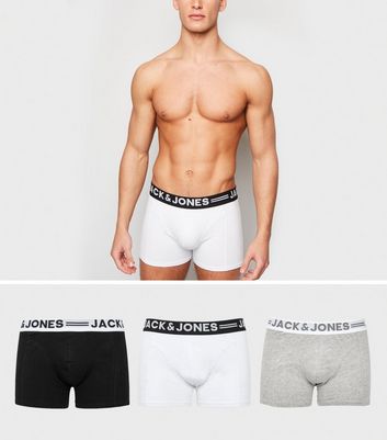 Jack \u0026 Jones 3 Pack Grey Boxers | New Look