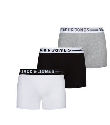 Image of Jack & Jones 3 Pack Grey Boxers New Look
