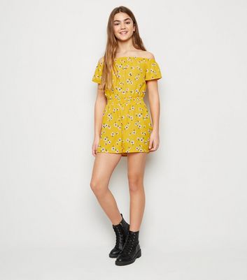 girls yellow playsuit