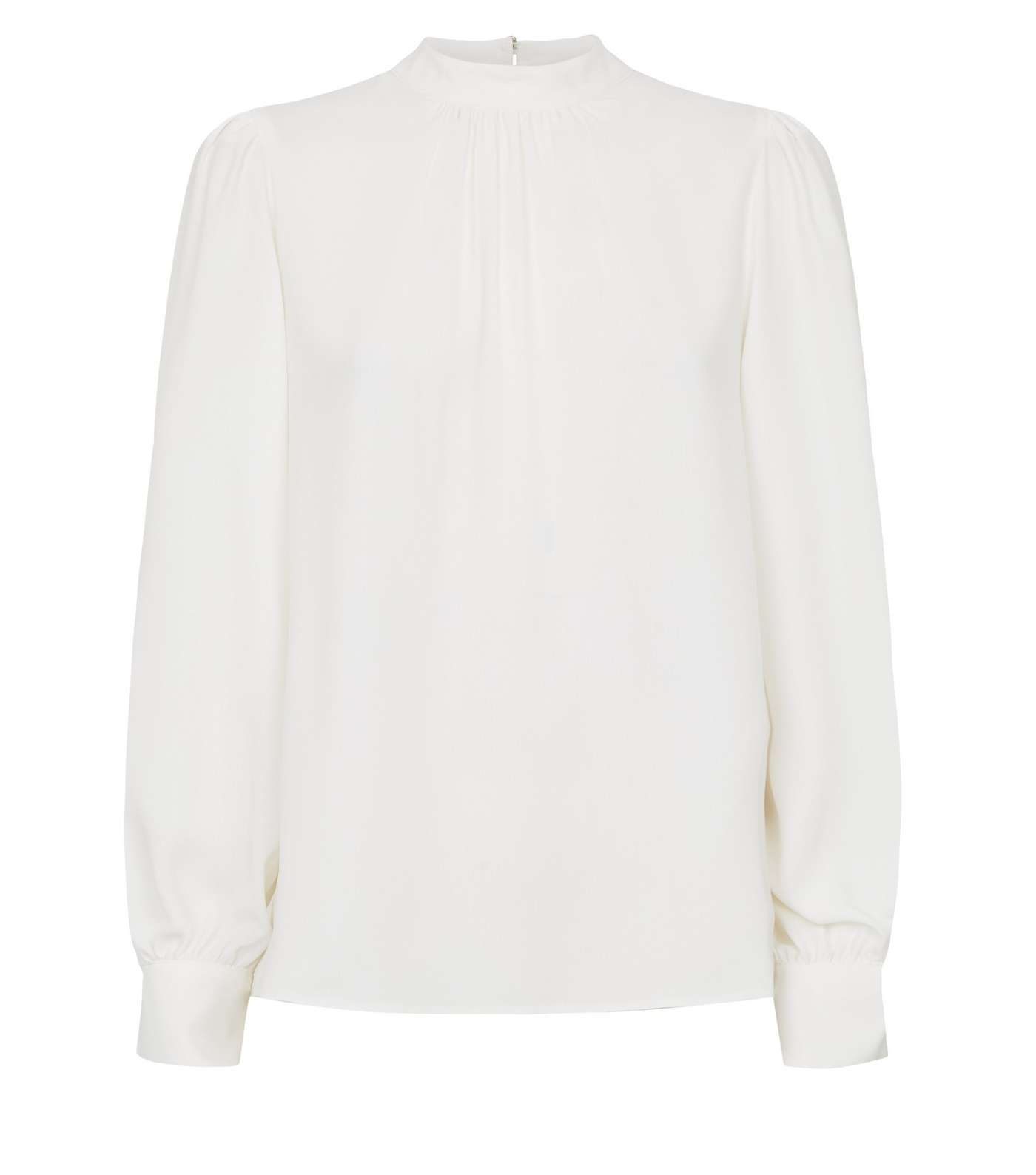 Off White High Neck Blouse Image 4