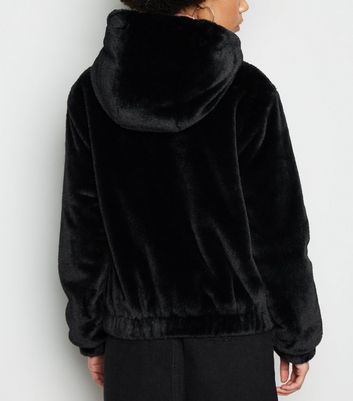 new look fur hood coat