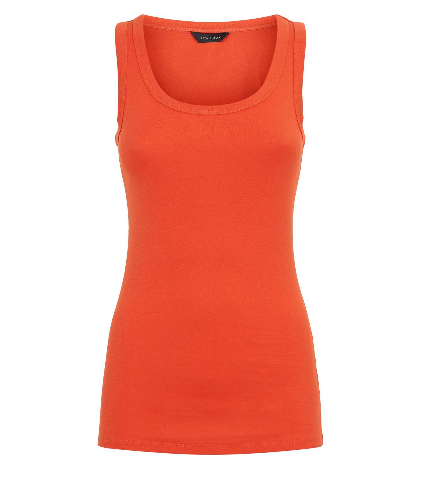 Bright Orange Scoop Neck Vest Image 2